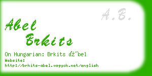 abel brkits business card